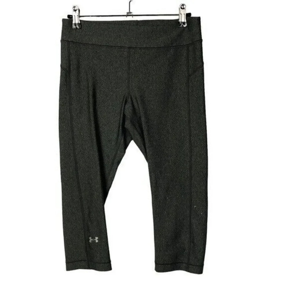 Under Armour Dark Gray Capri Cropped Athletic Leggings S - Picture 1 of 4